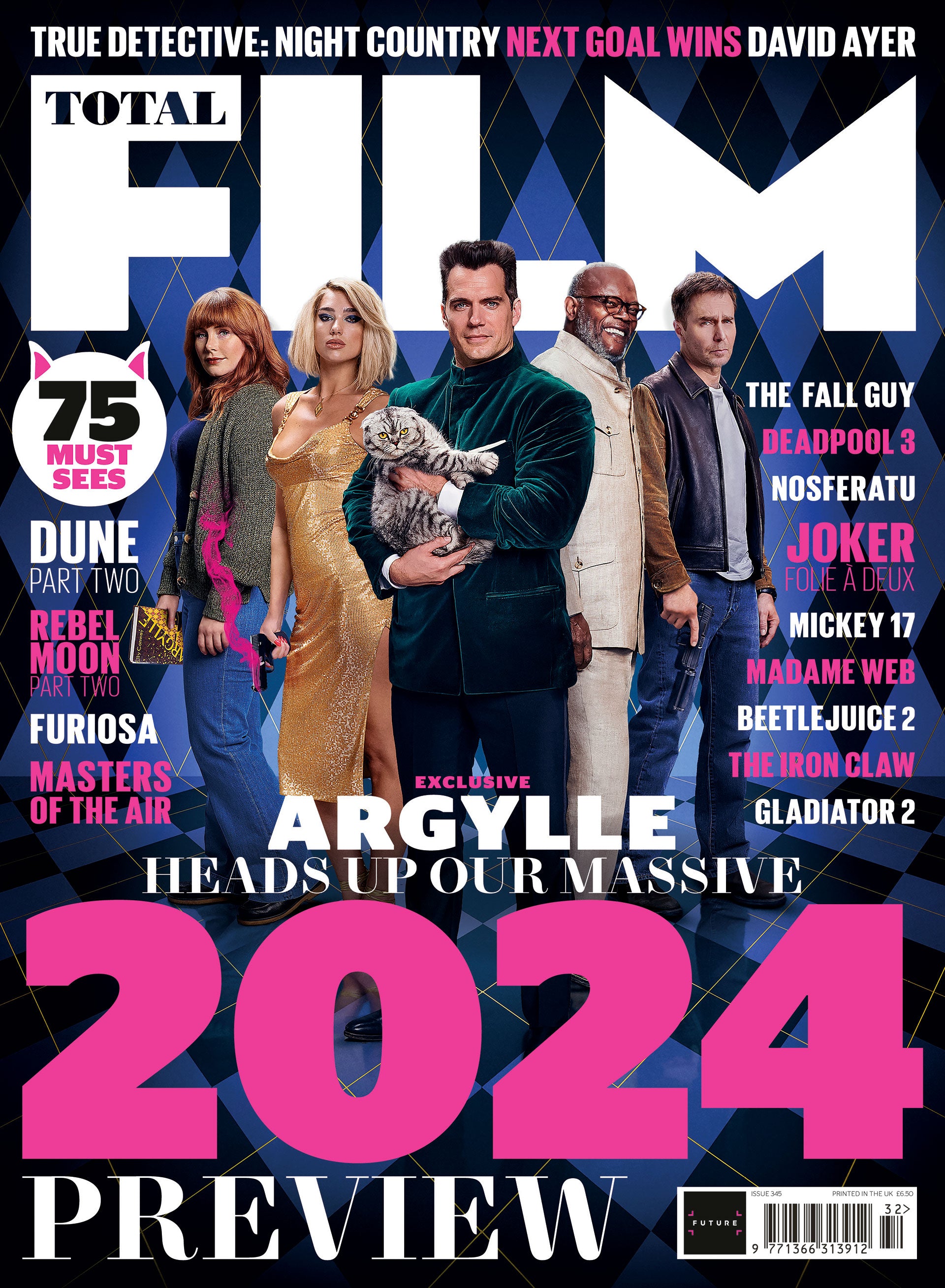 Magazine Filming TOTAL FILM Magazine #345 HENRY CAVILL Argylle DUA LIPA Cillian Murphy ...