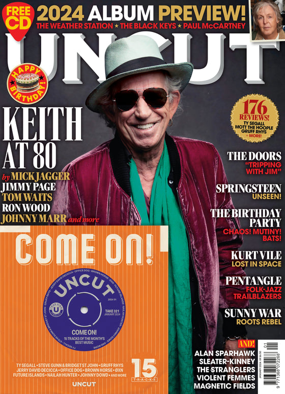 Uncut Magazine January 2024 - KEITH RICHARDS The Rolling Stones & Free CD