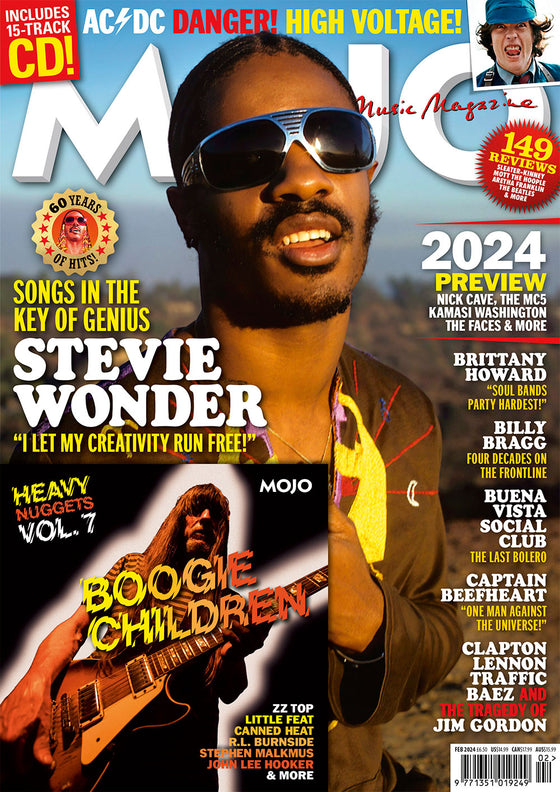 BRITISH MOJO Magazine Feb 2024: STEVIE WONDER Billy Bragg AC/DC & Free CD
