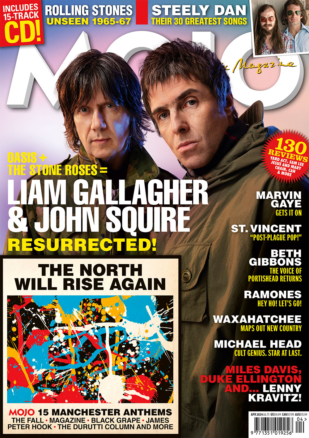MOJO April 2024 Liam Gallagher & John Squire Oasis Stones Roses