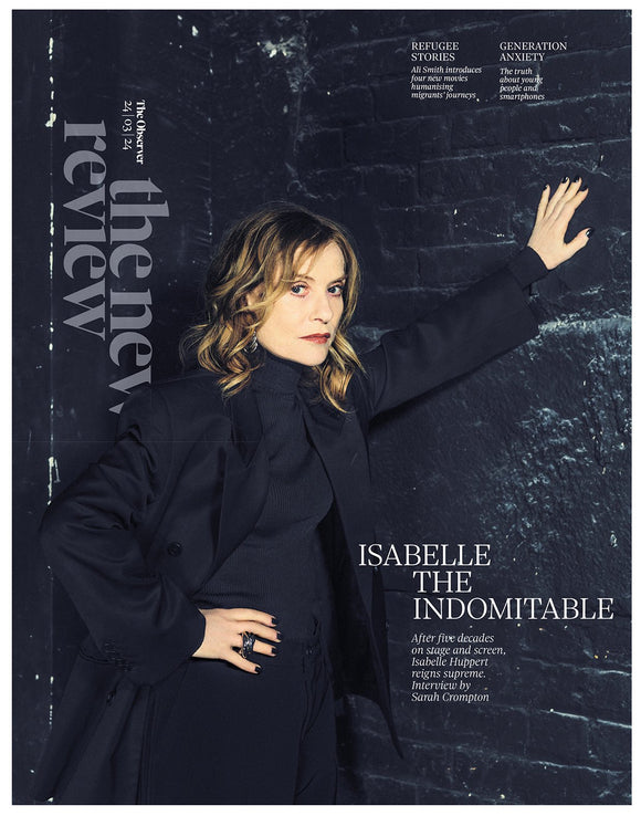 UK OBSERVER NEW REVIEW March 2024: Isabelle Huppert