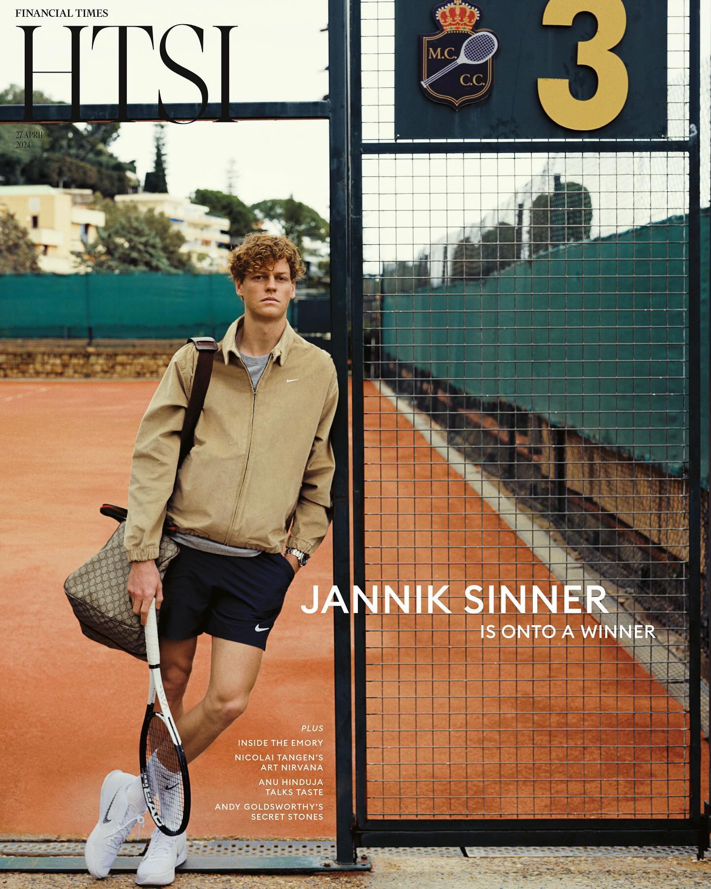 JANNIK SINNER HOW TO SPEND IT MAGAZINE APRIL 2024 Jannik sinner how to spend it magazine april 2024