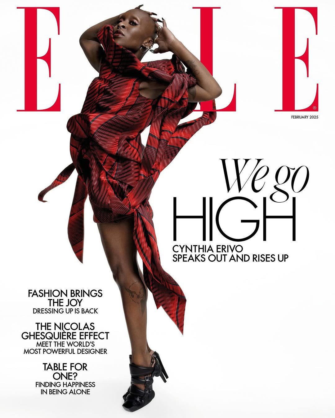 Elle Style British Elle Magazine (UK) - February 2025 - Cynthia Erivo Wicked ...