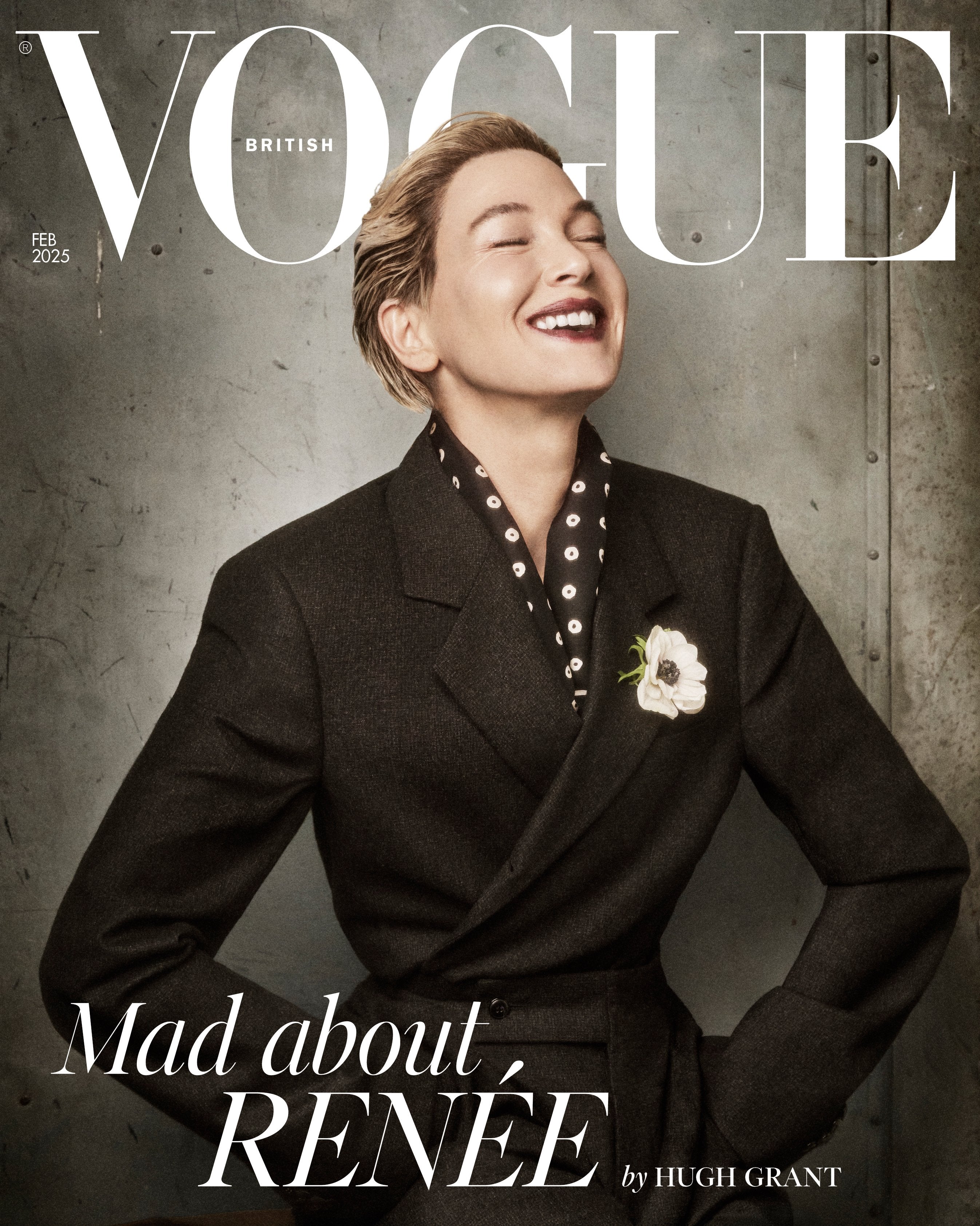 BRITISH Vogue UK Magazine February 2025 - Renee Zellweger by Hugh