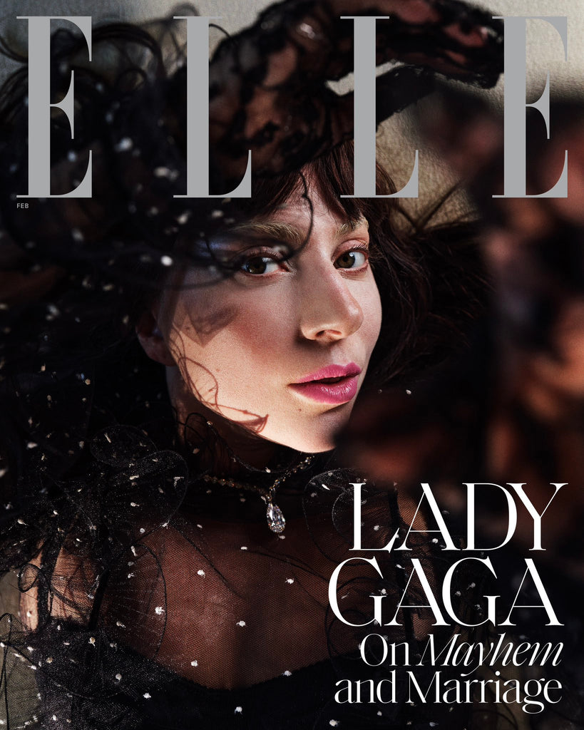 ELLE USA Magazine (February 2025) Lady Gaga (Label on cover)