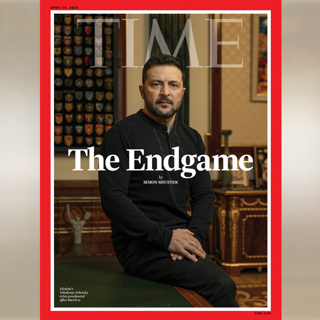 IN STOCK: TIME Magazine - 04.14.25 Edition: Volodymyr Zelensky on Dona