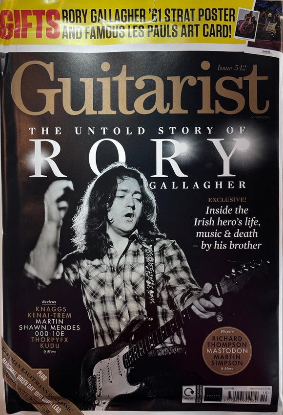 Guitarist Magazine Issue 542 October 2026 - Rory Gallagher + Poster & Art Card