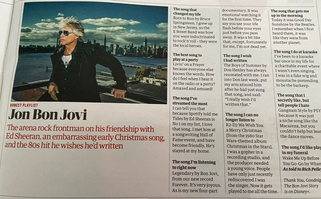 GUARDIAN SATURDAY Mag 18/05/2024 Jon Bon Jovi