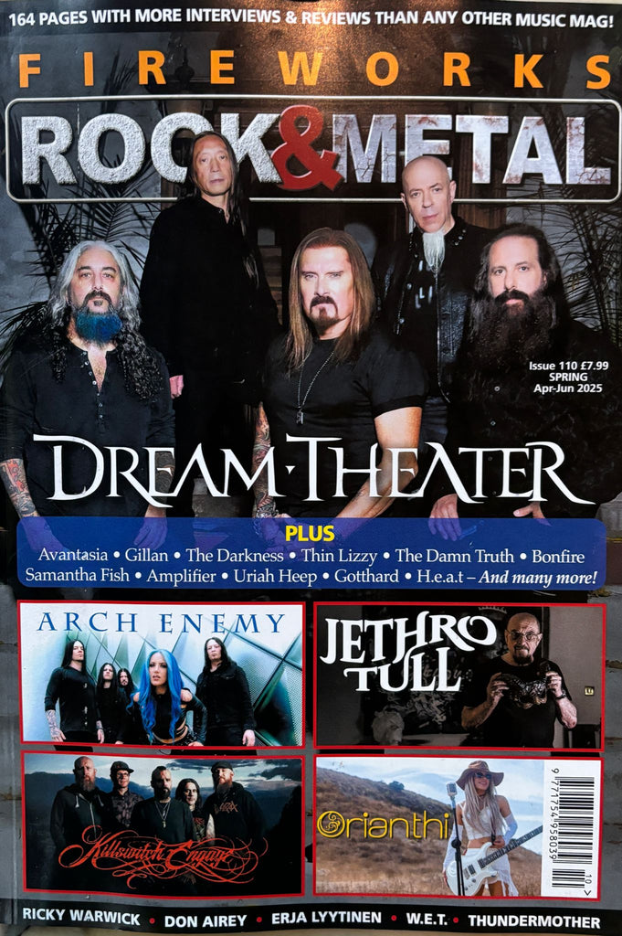 Fireworks magazine Spring 2025 Dream Theater Jethro Tull Orianthi Ricky Warwick
