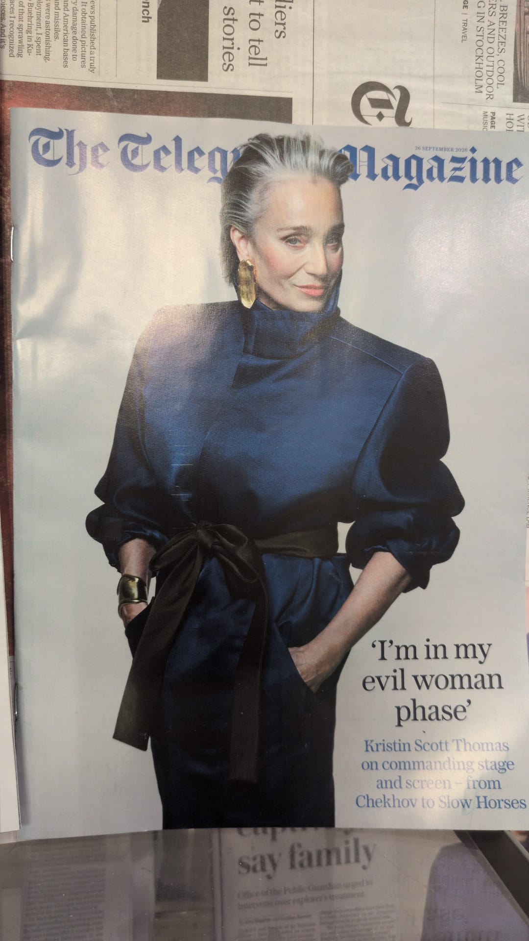 The Telegraph Magazine 26 September 2026 Kristin Scott Thomas