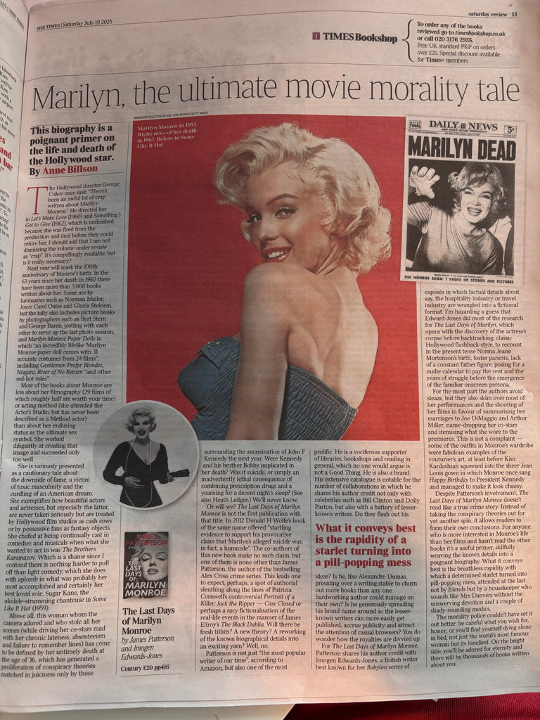 Times Saturday Review July 19 2025 Jacob Elordi Marilyn Monroe