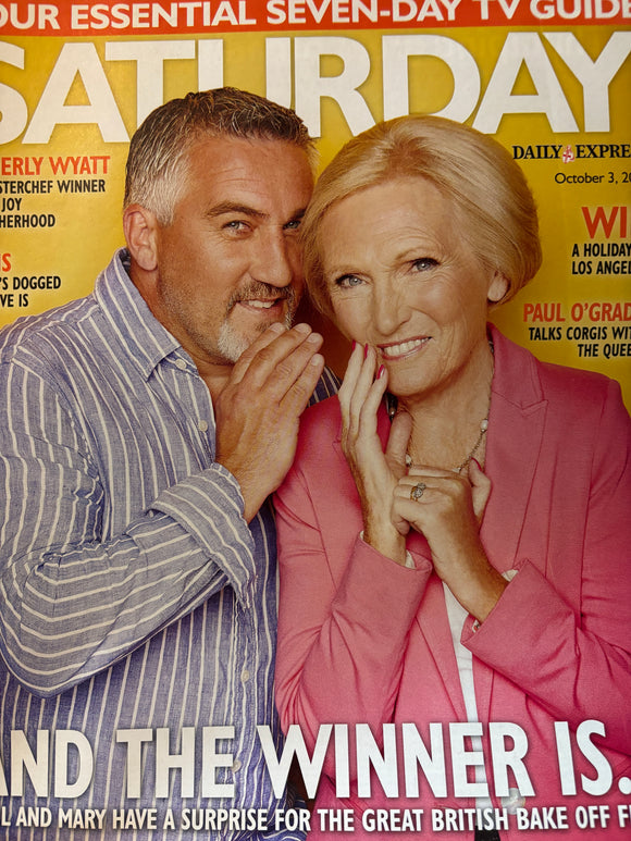 SATURDAY MAGAZINE OCT 2015 British Bake Off Mary Berry Paul Hollywood