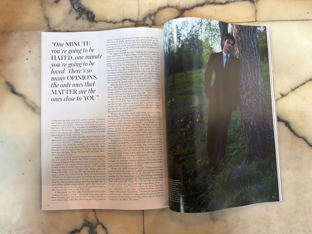 BRITISH Vogue UK Magazine June 2026 - Declan Rice Feature - Arsenal FC