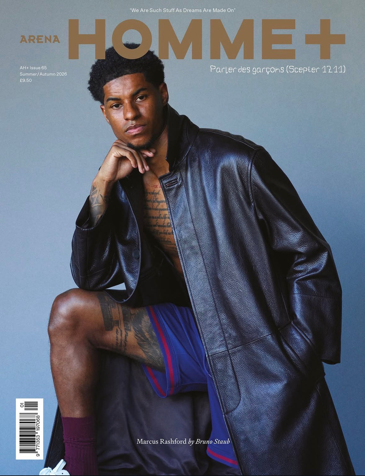 ARENA HOMME+ #65 2026 - Marcus Rashford by Bruno Staub (Cover 2)