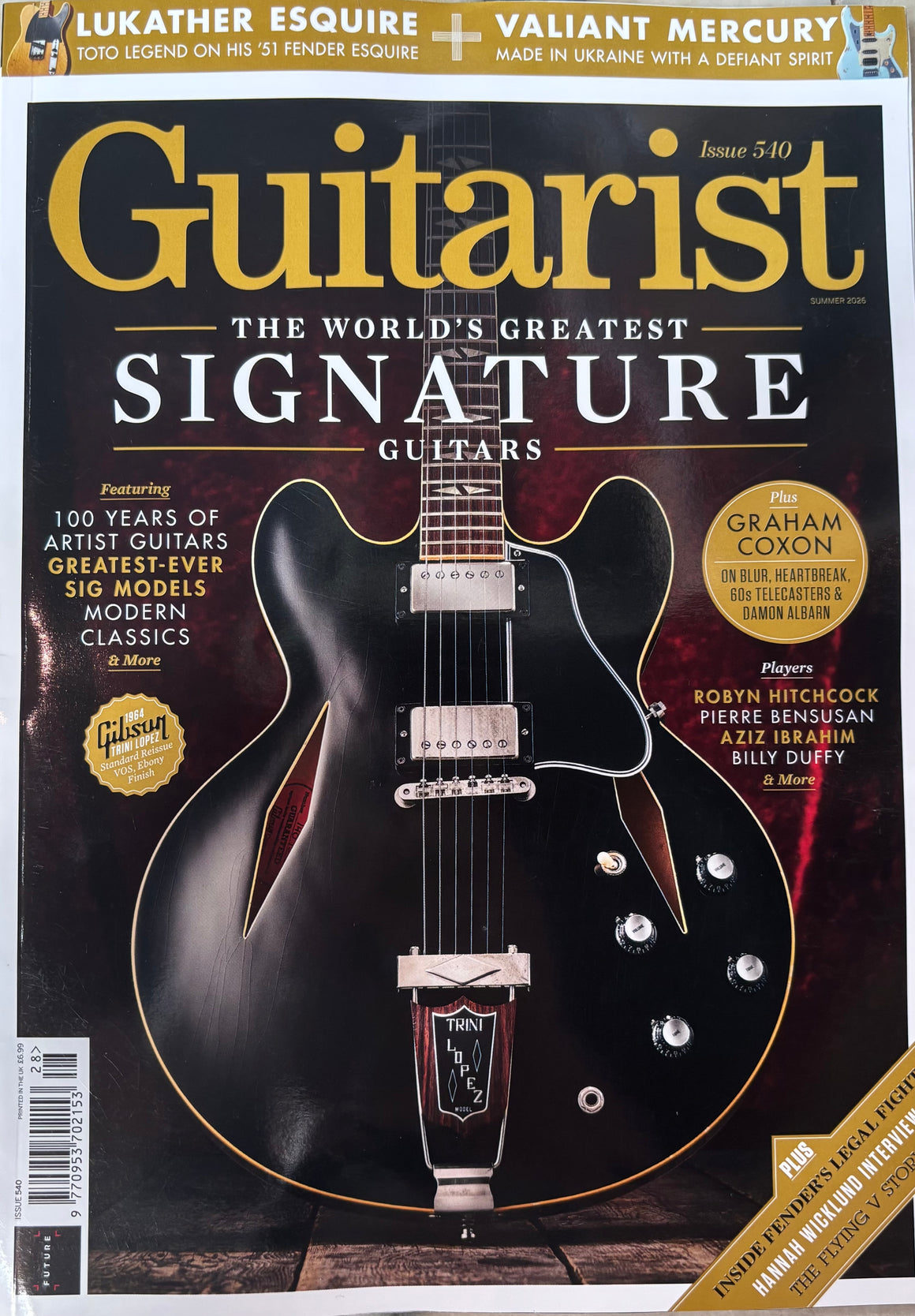 Guitarist Issue 540 September 2026 - World's Greatest Signature Guitars - Graham Coxon