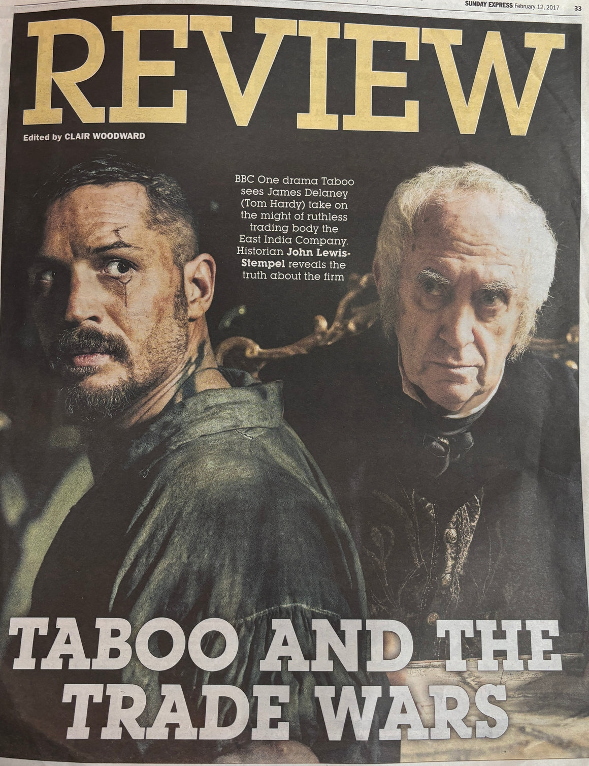 SUNDAY EXPRESS REVIEW 12-2-2017 - Tom Hardy
