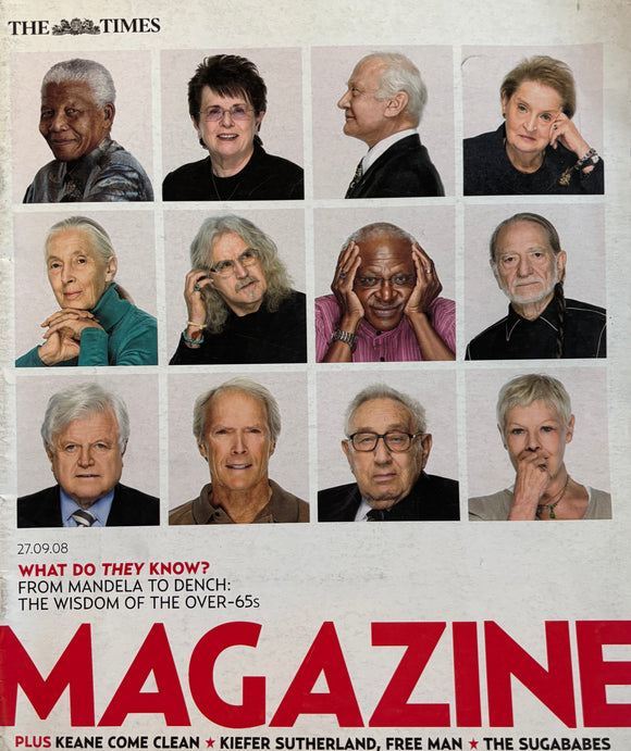 TIMES Magazine 27 September 2008, Judi Dench, Clint Eastwood Kiefer Sutherland