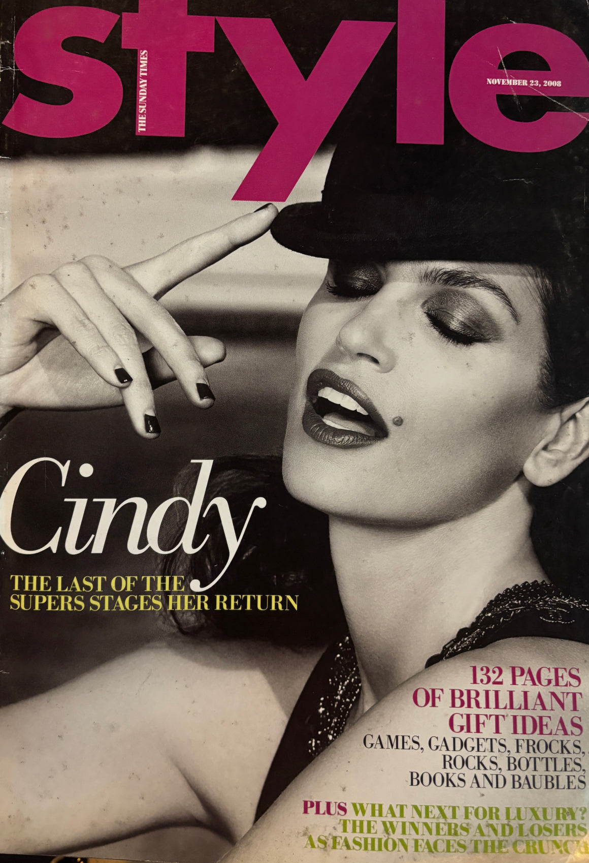 STYLE Magazine UK - 23 November 2008, Cindy Crawford