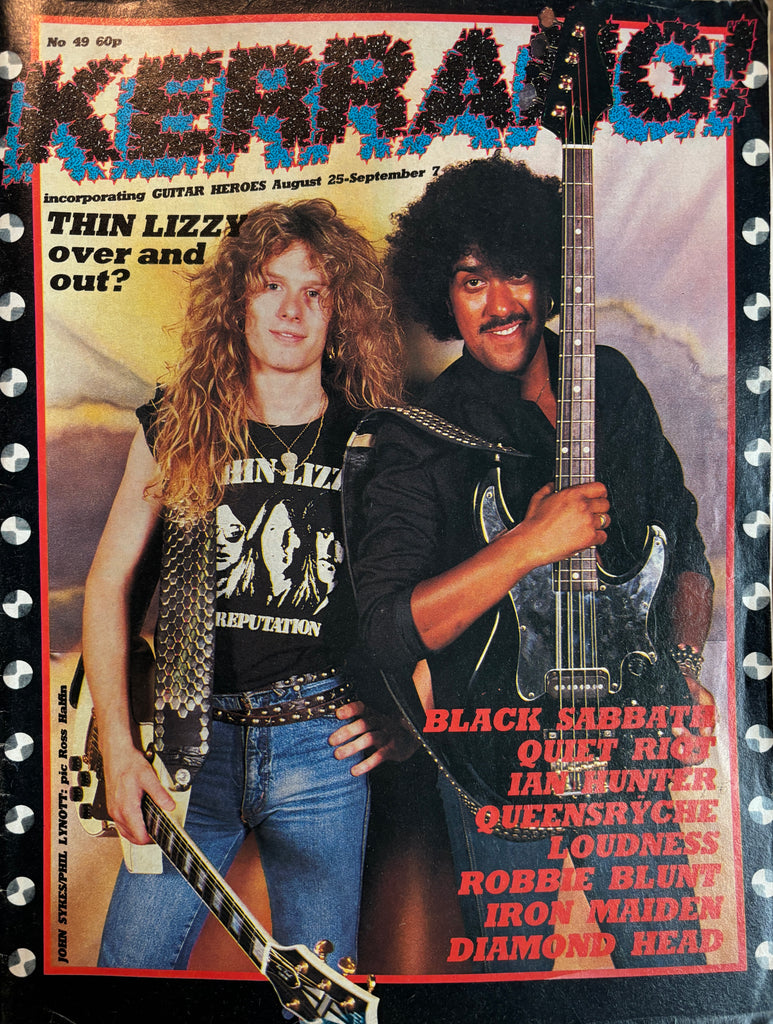 Kerrang - August/September 1983, Black Sabbath, Tony Iommi, Thin Lizzy