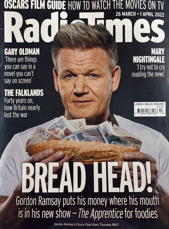 Radio Times - April 1 2022, Gordon Ramsay, Gary Oldman, Jack Lowden