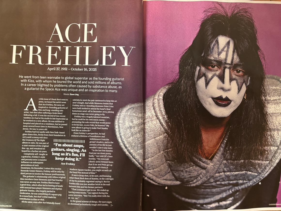 Classic Rock Magazine (UK) - December 2025 (#347) - Ace Frehley Kiss Tribute Feature