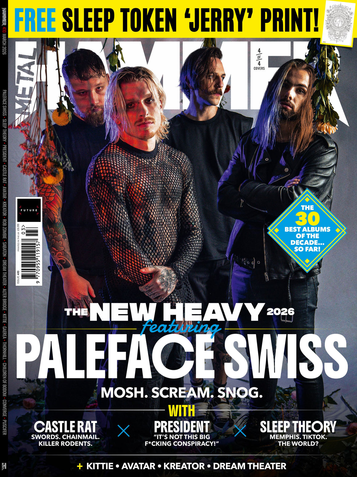 Metal Hammer #410 - The New Heavy 2026 Cover 4 of 4: Paleface Swiss Cover - Sleep Token
