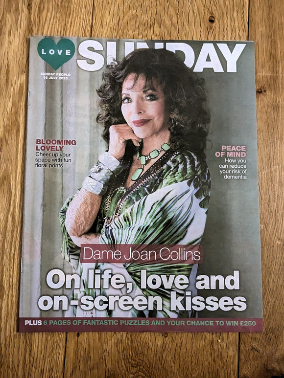 LOVE SUNDAY magazine July 2023 JOAN COLLINS Cover