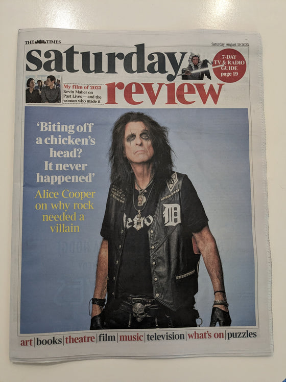 THE TIMES REVIEW Supplement 19/08/2023 Alice Cooper