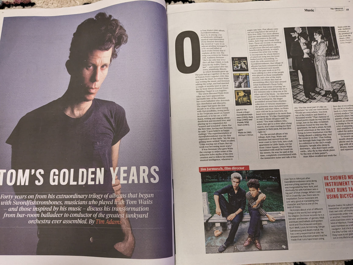 OBSERVER NEW REVIEW 20/08/2023 TOM WAITS