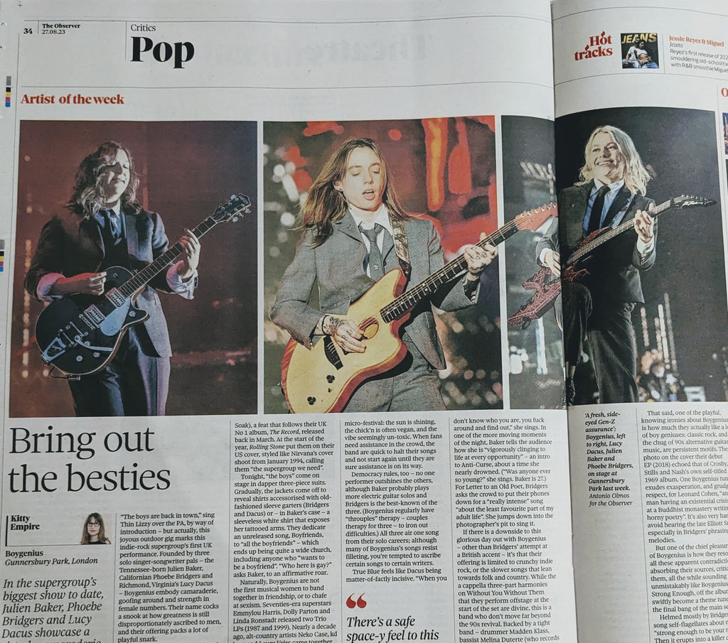 OBSERVER NEW REVIEW 27/08/202 BOYGENIUS Phoebe Bridgers