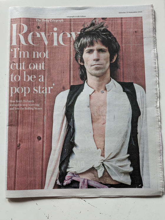 TELEGRAPH REVIEW 23/09/2023 KEITH RICHARDS Rolling Stones
