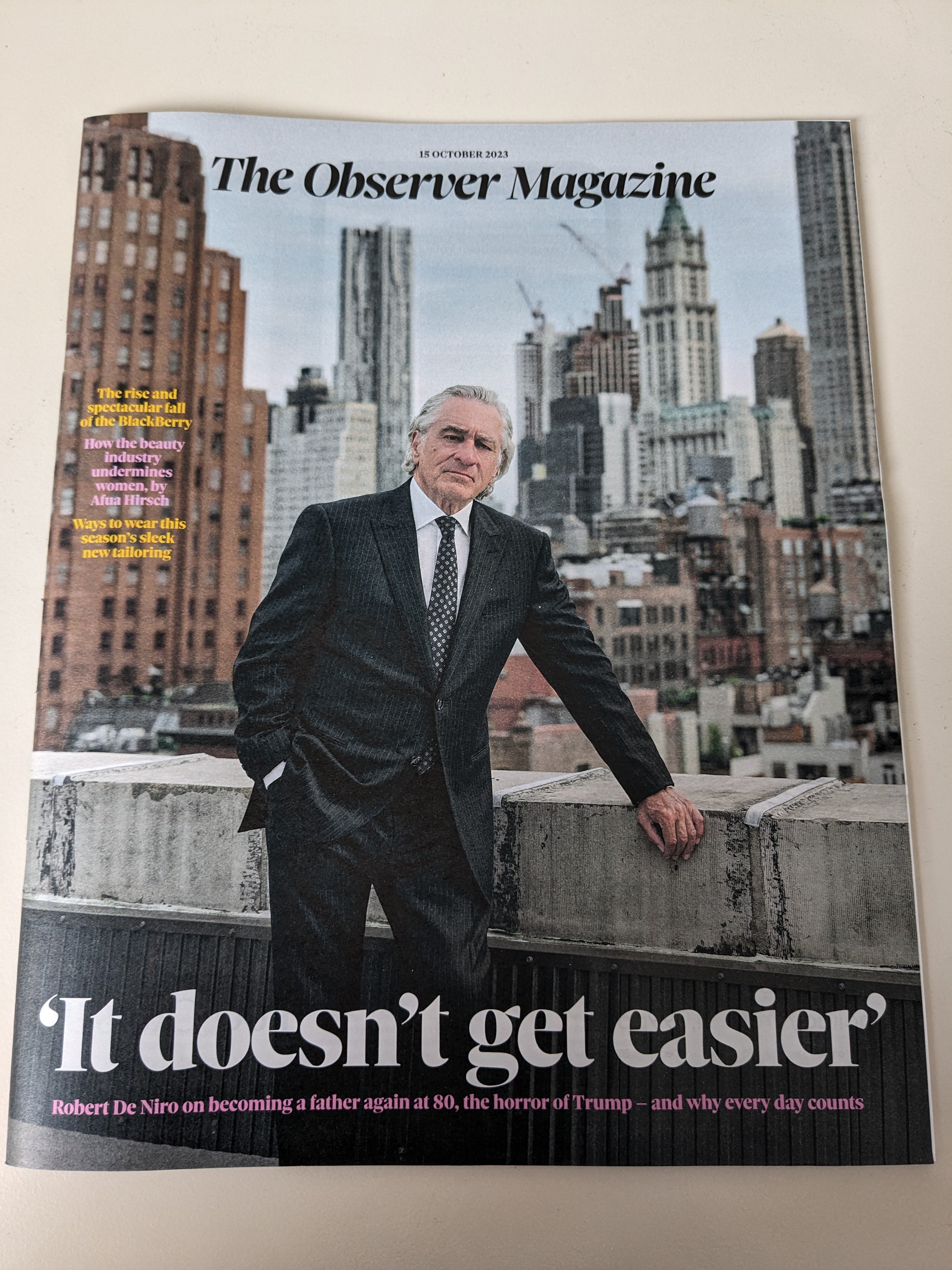 OBSERVER Magazine Oct 2023 ROBERT DE NIRO COVER FEATURE Doon Mackichan ...