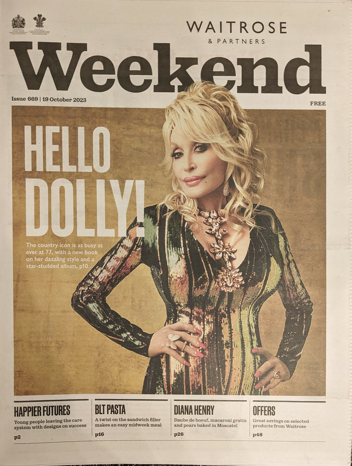 Waitrose Weekend Supplement October 2023: Dolly Parton