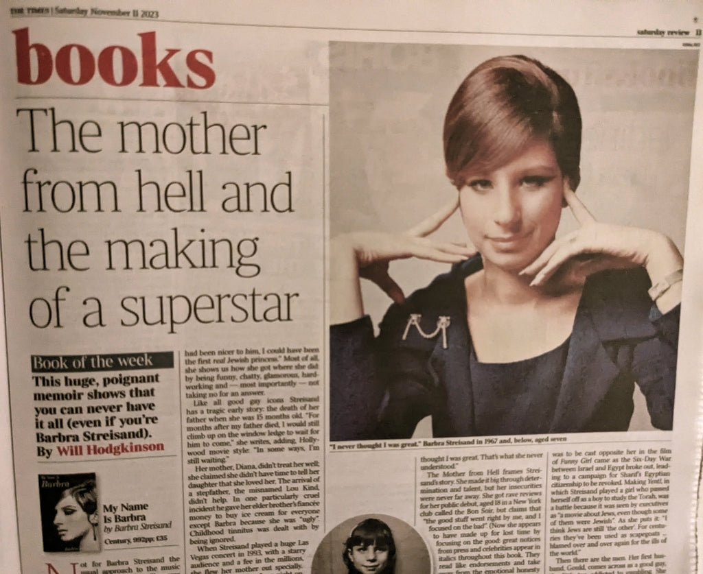 TIMES REVIEW 11/11/2023 BARBRA STREISAND Roger Allam
