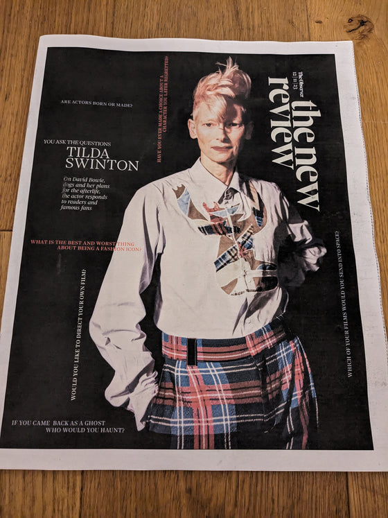 OBSERVER NEW REVIEW 12/11/2023 TILDA SWINTON COVER FEATURE