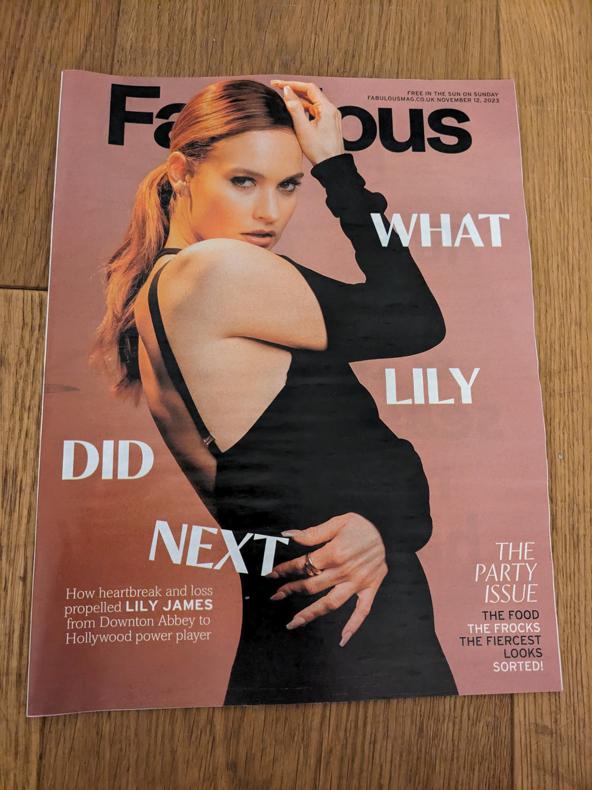 FABULOUS Magazine 12/11/2023 LILY JAMES COVER FEATURE