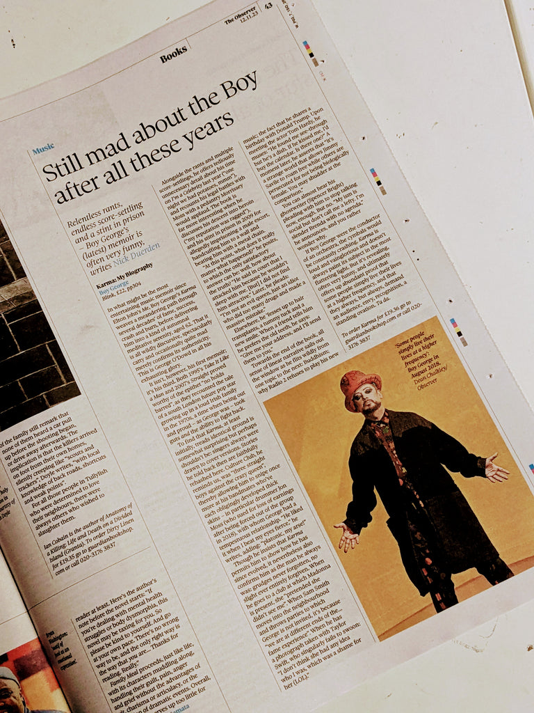 OBSERVER NEW REVIEW 12/11/2023 Boy George Feature