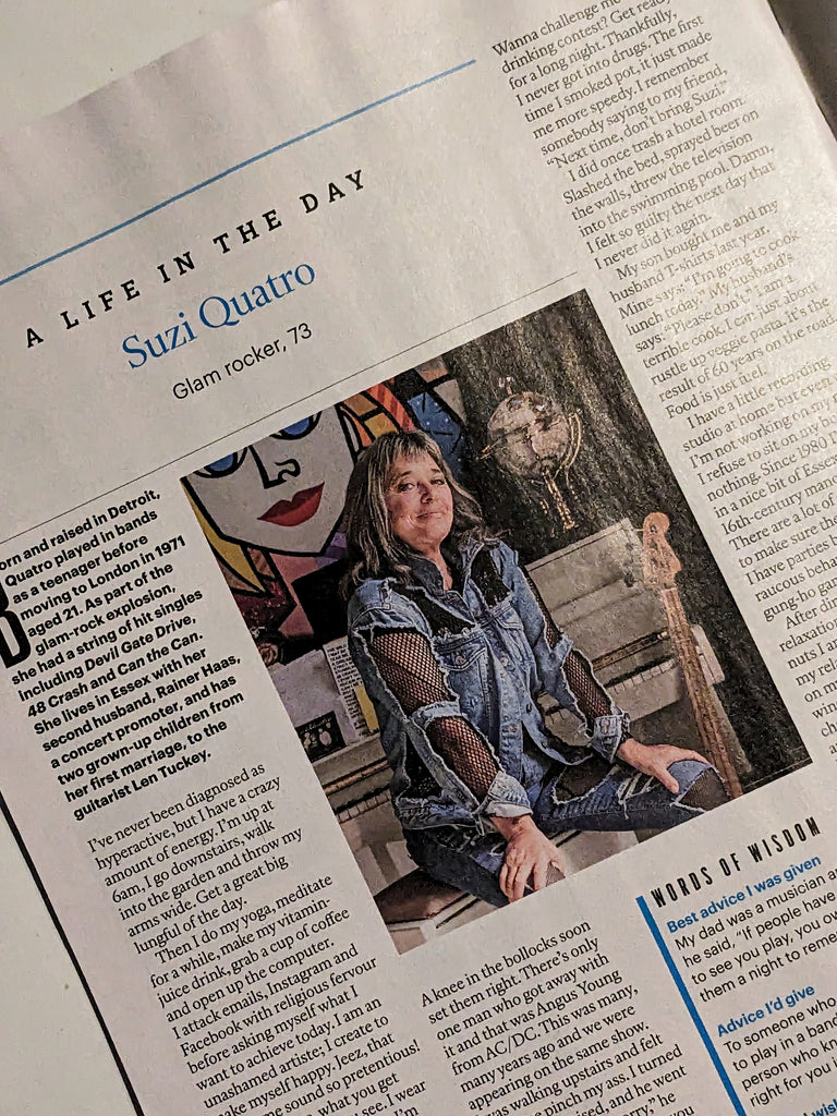 SUNDAY TIMES Magazine 19/11/2023 Suzi Quatro Interview