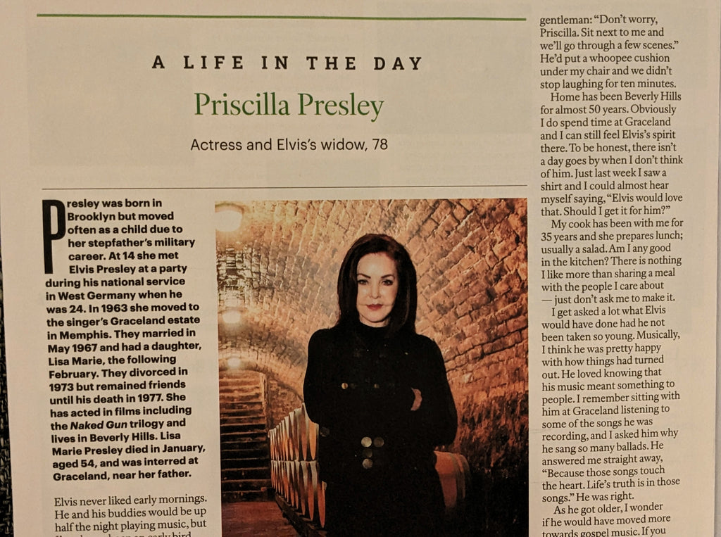 SUNDAY TIMES Magazine UK Dec 2023: BRYAN ADAMS Prescilla Presley Elvis