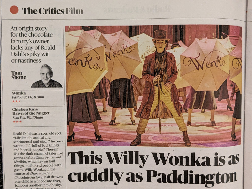 CULTURE Mag 10/12/2023 BERTIE CARVEL Rebecca Ferguson Timothee Chalamet Wonka