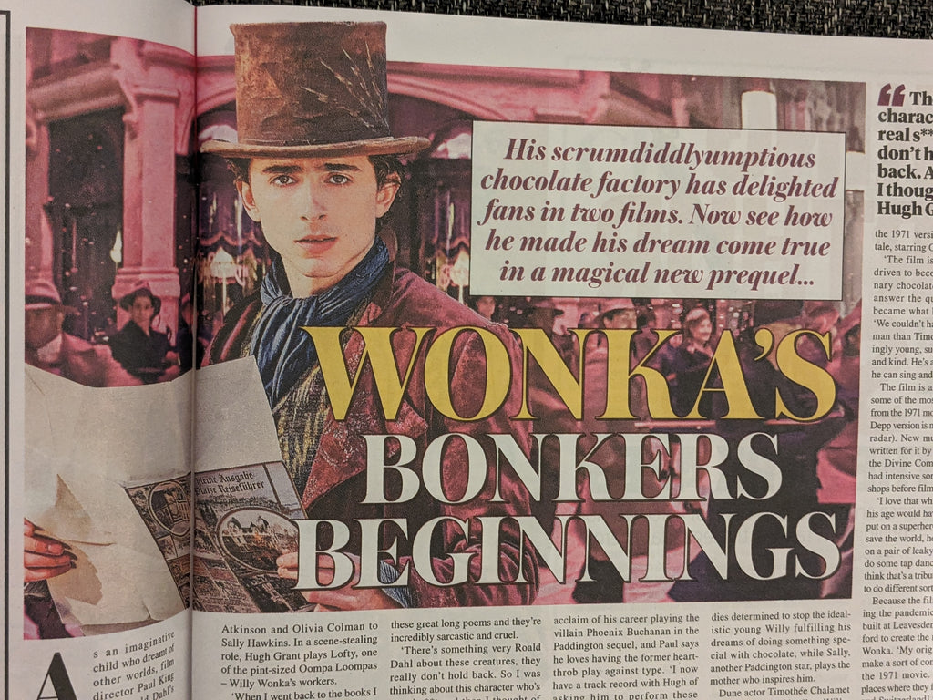 WEEKEND Magazine 09/12/2023 JULIA BRADBURY Timothee Chalamet Iain De Caestecker Wonka