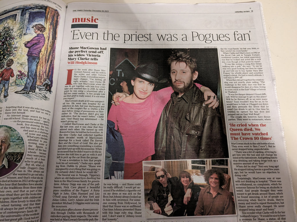 Times Saturday Review 16/12/2023 The Crown Dominic West The Pogues Shane McGowan