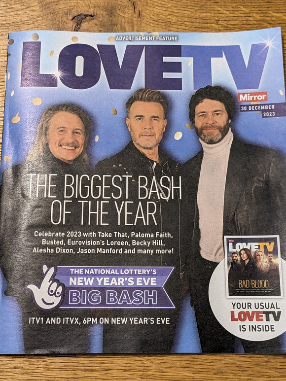 We Love TV Mag 30/12/2023 TAKE THAT Gary Barlow