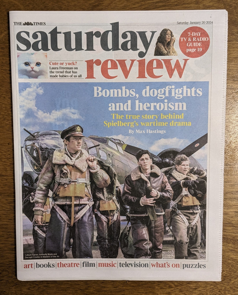 TIMES REVIEW 20/01/2024 Austin Butler Callum Turner Masters Of The Air