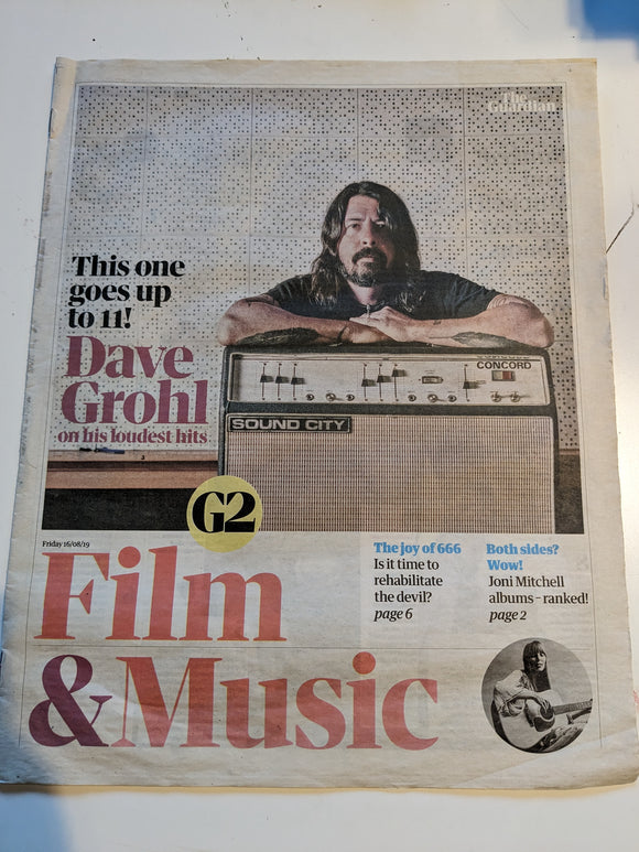 GUARDIAN (G2) Supplement 16/08/2019 Dave Grohl Foo Fighters