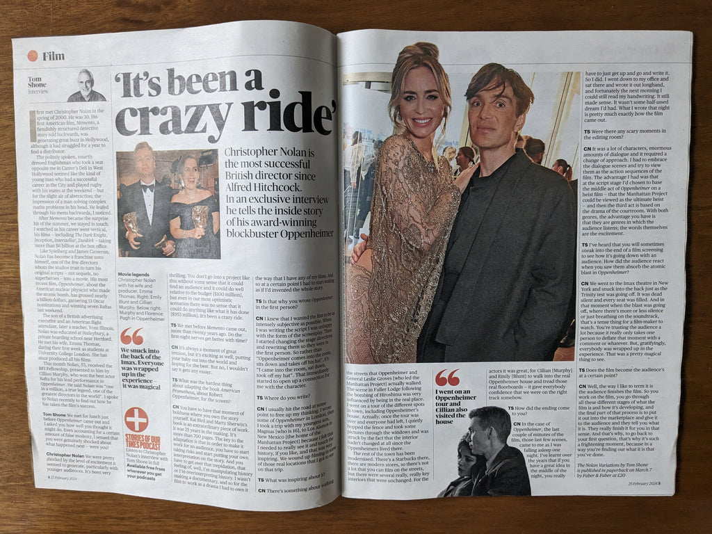 Culture Magazine February 25 2024 Christopher Nolan Cillian Murphy