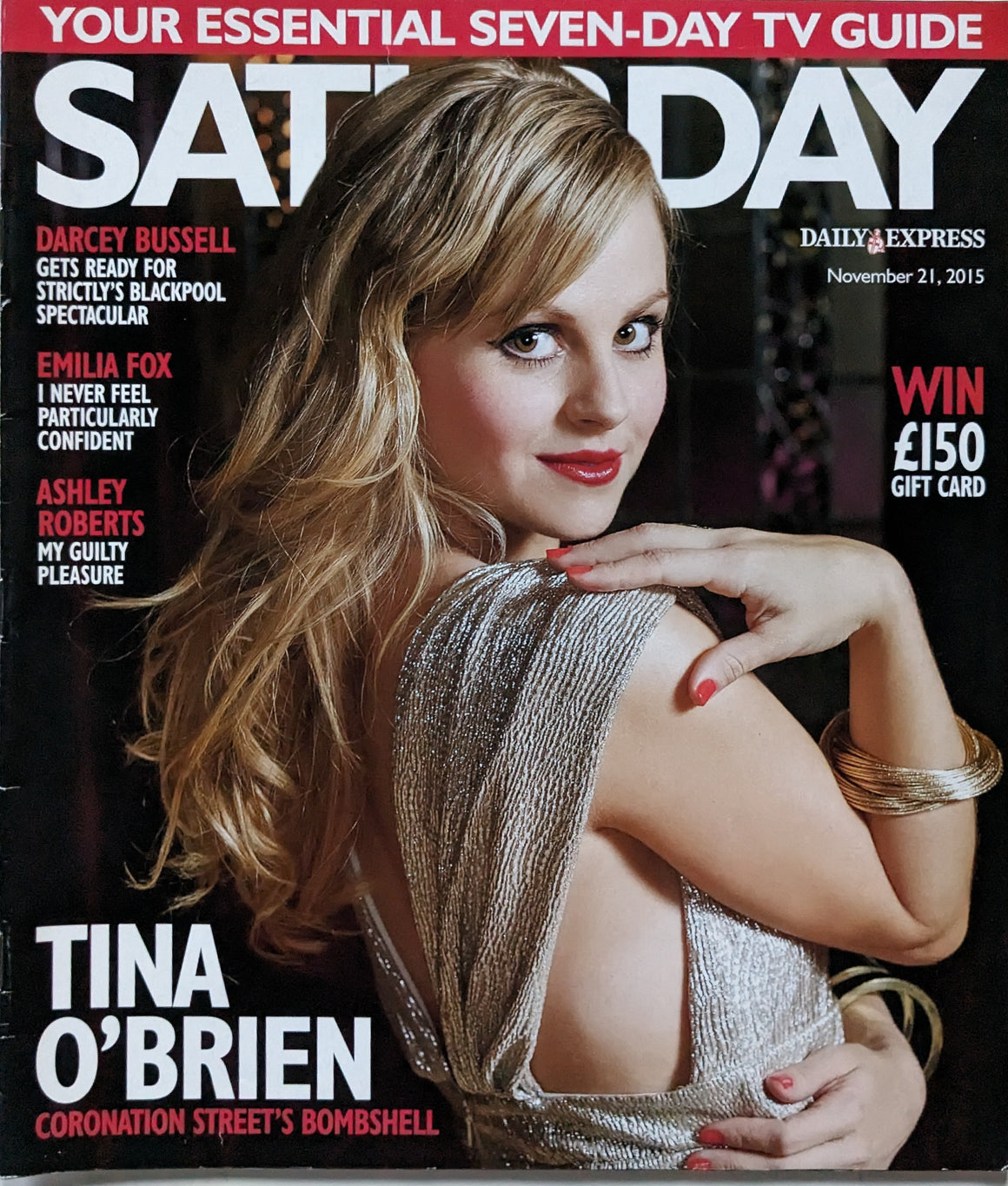 SATURDAY Magazine 21/11/2015 TINA O'BRIEN Sofia Helin Emilia Fox