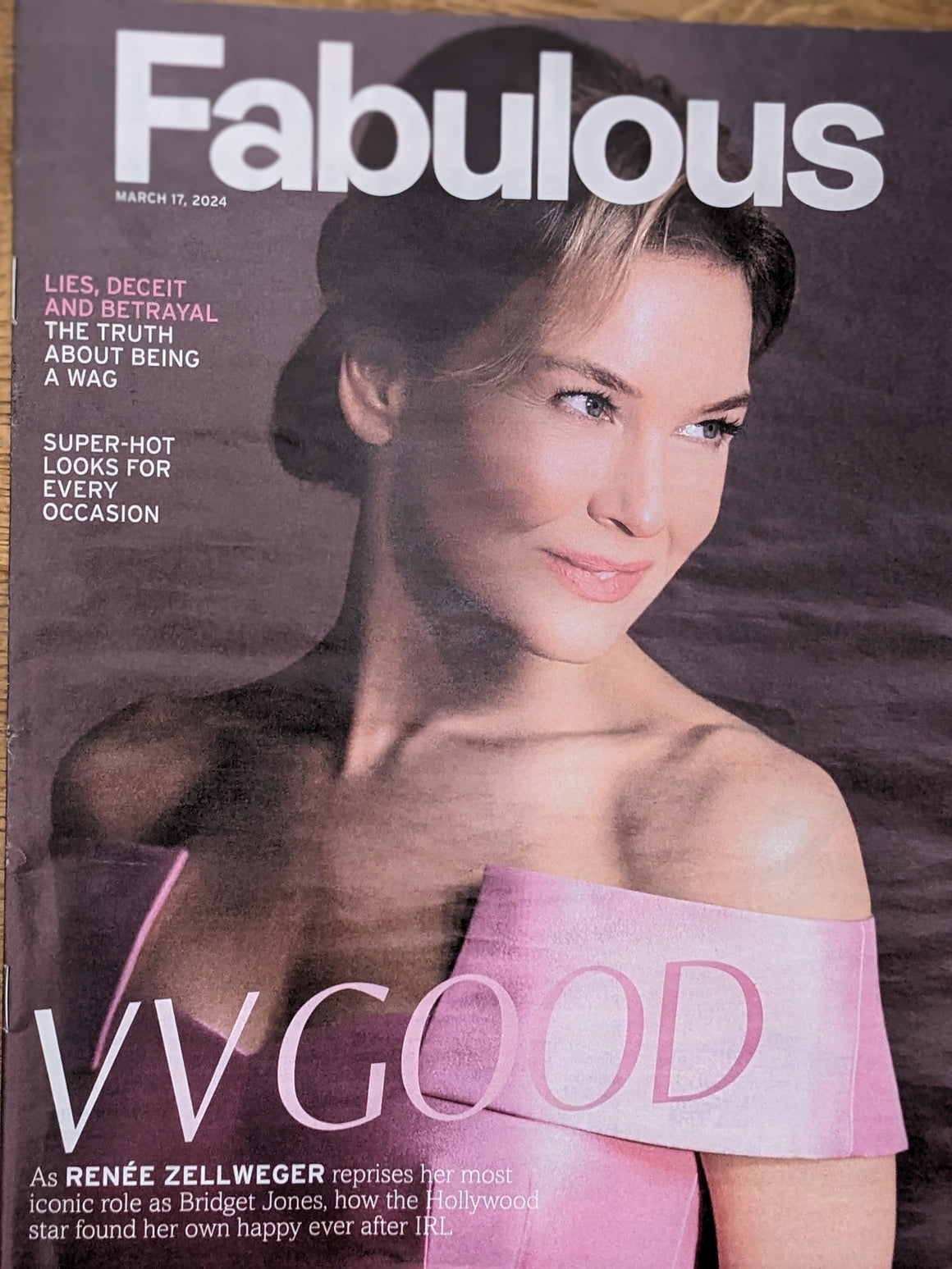 UK Fabulous Magazine 17 March 2024 Renee Zellweger Bridget Jones Colin Firth