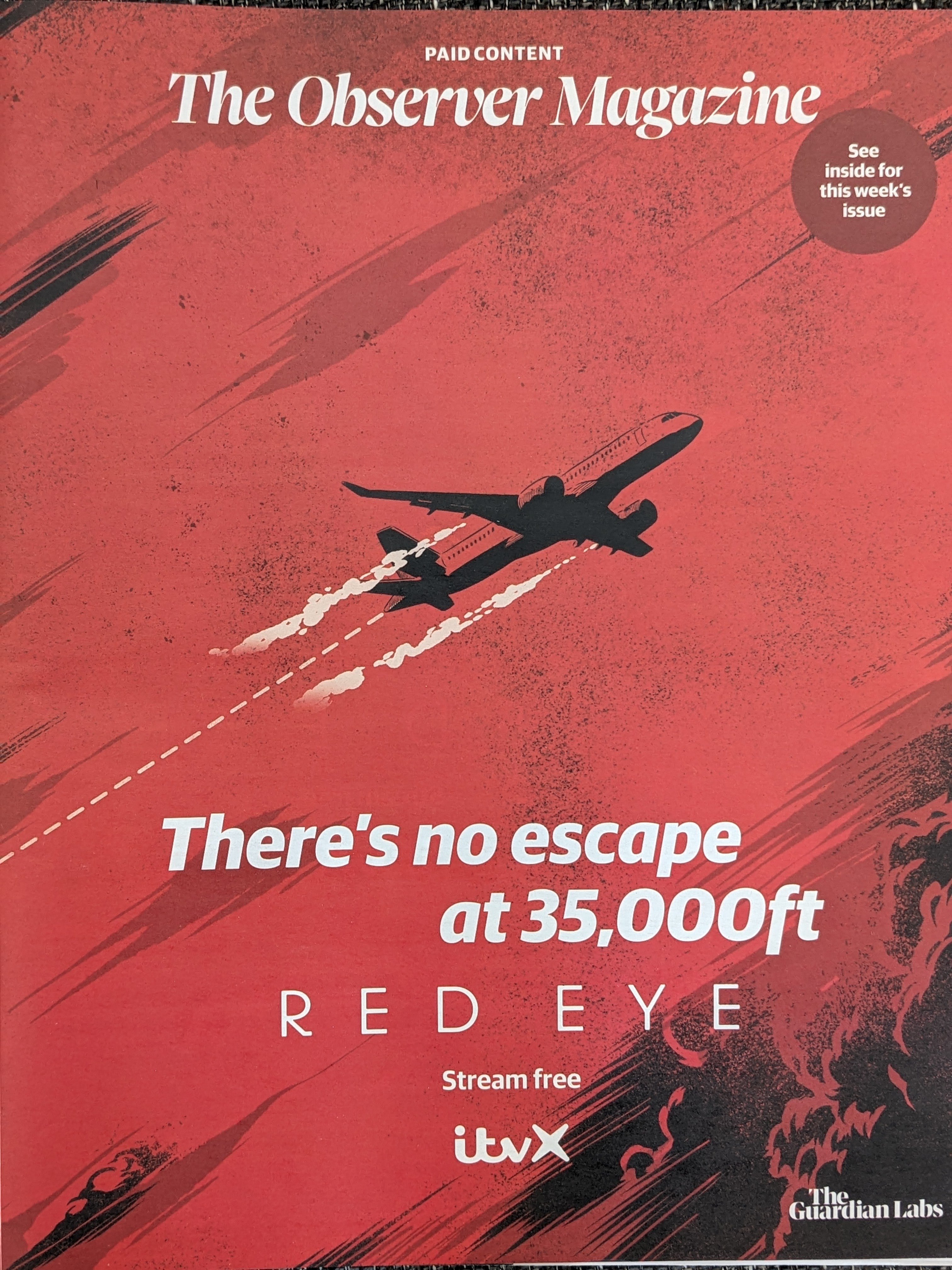OBSERVER magazine 28 April 2024 Richard Armitage Red Eye Daniel Mays ...