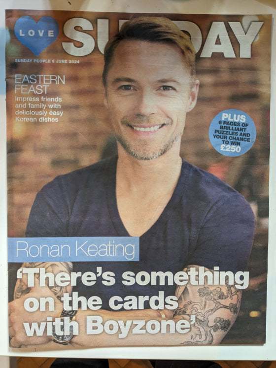 Love Sunday Magazine June 2024 Ronan Keating Boyzone